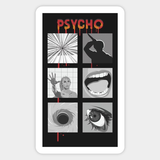 Square psycho Sticker by atizadorgris